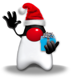 JDuke with his Holiday costume